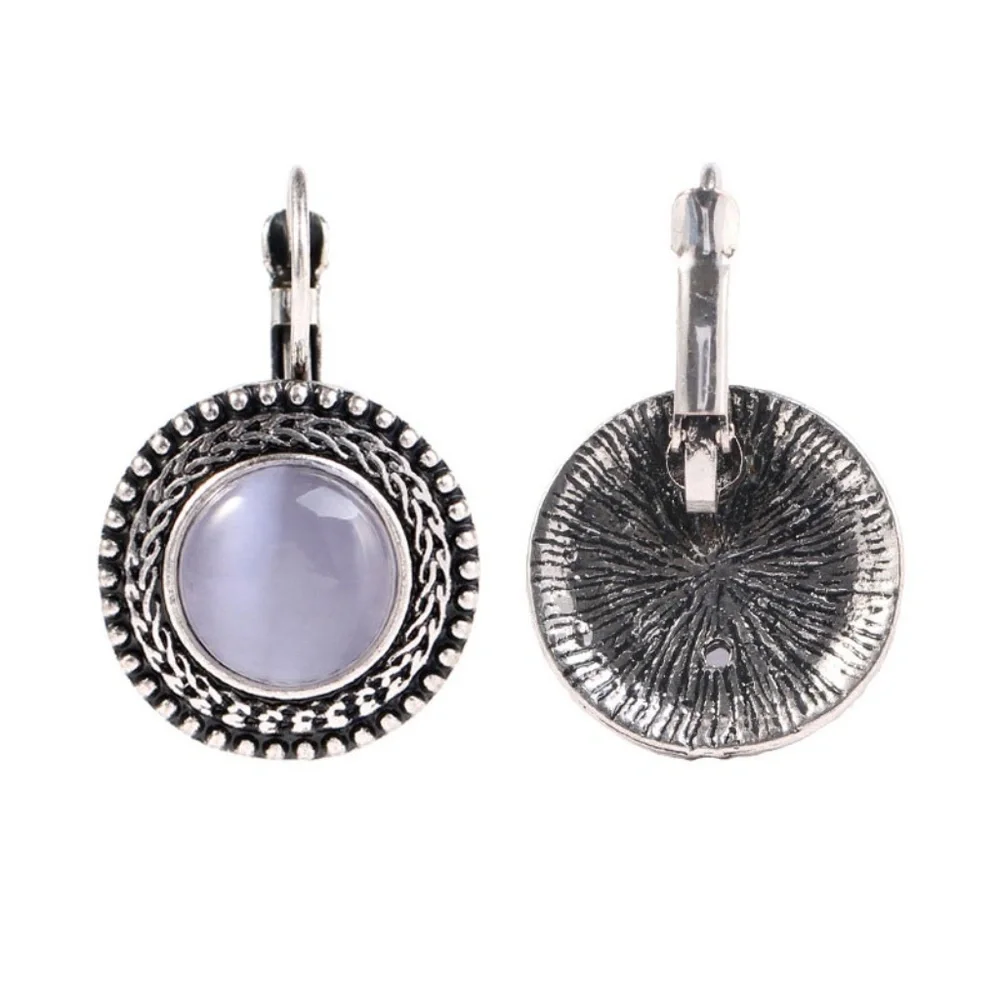 *MERIDIAN* Silver x Purple Fashion Hook Earrings